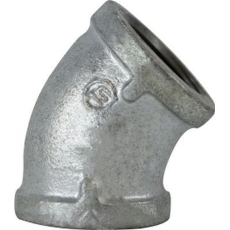 MIDLAND METAL 114 GALV 45 ELBOW 64186